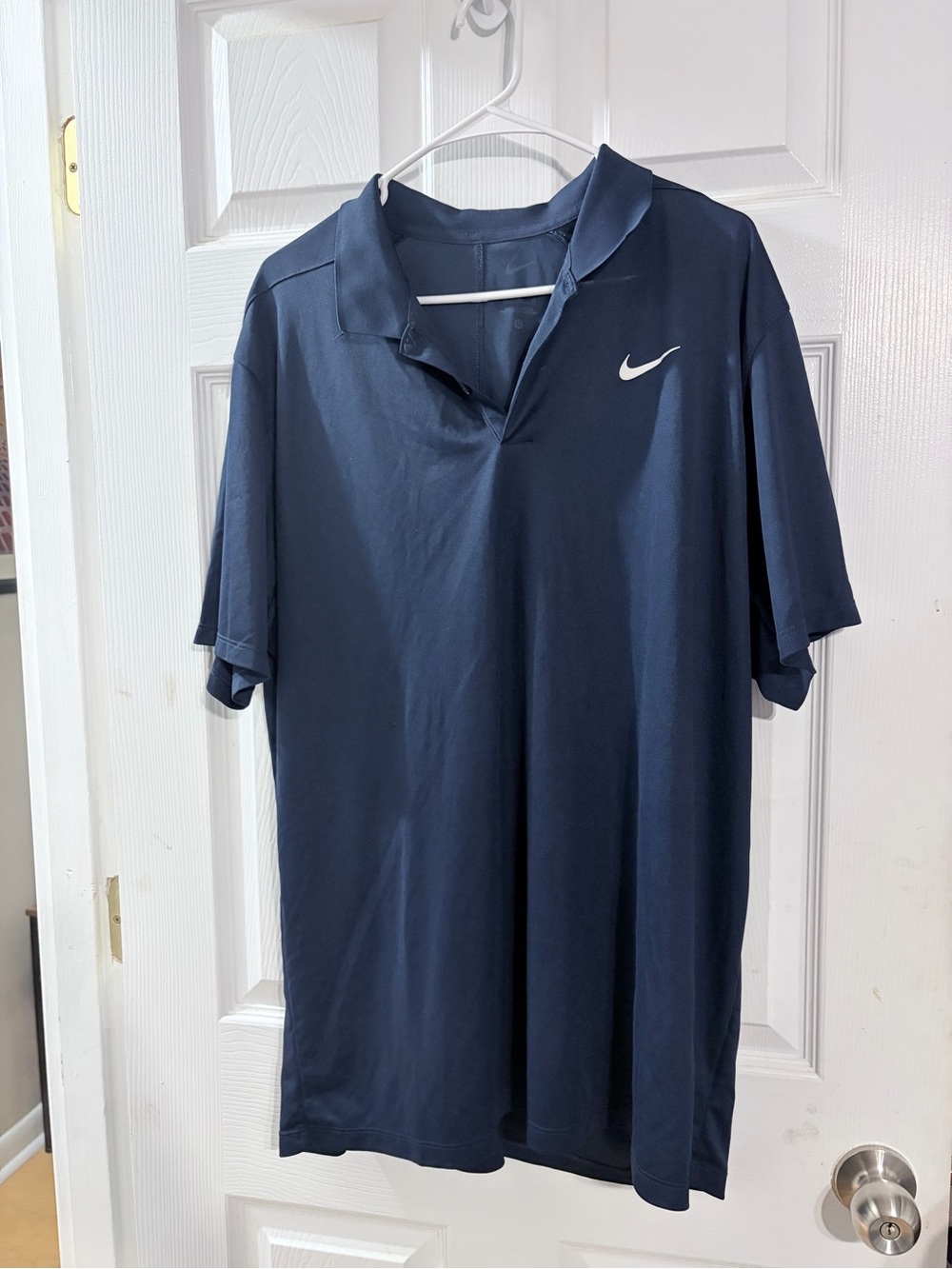 Nike Dri-FIT Men’s Navy Blue Performance Golf Polo Shirt XL Swoosh
